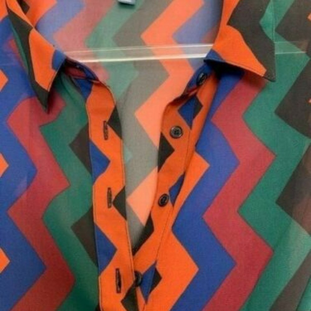 SOLD Modcloth wrap dress with Chevron Pattern